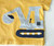 CARTERS Yellow BULLDOZER Shirt Baby Boys 9 Months