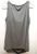 Ellen Tracy - Womens Large SLEEVELESS RUCHED TOP Gray Drapped Neckline