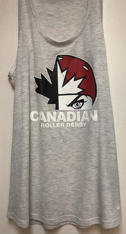 Canadian Roller Derby KOI TRIBLEND RACERBACK LADIES’ TANK - KOI8035L - White Fleck Triblend