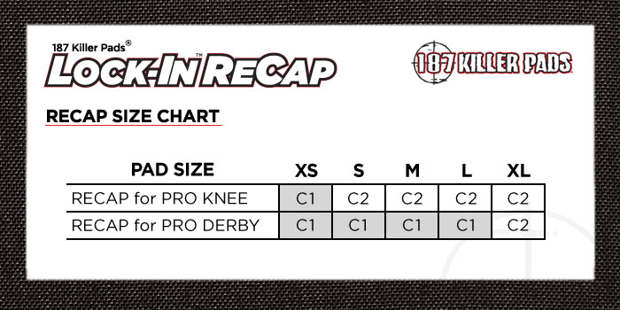 187 Pads Size Chart