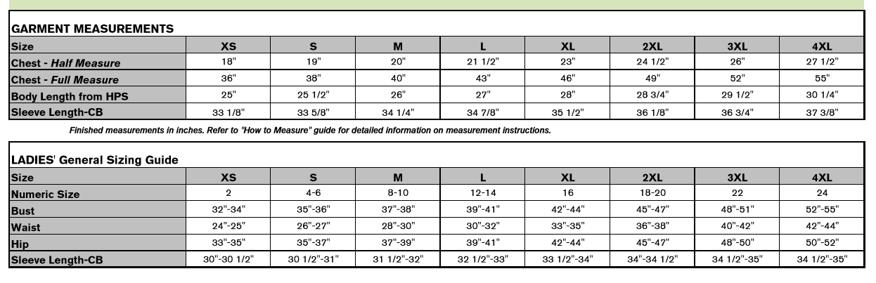 Atc Pro fleece full-zip hooded ladies sweatshirt Size chart