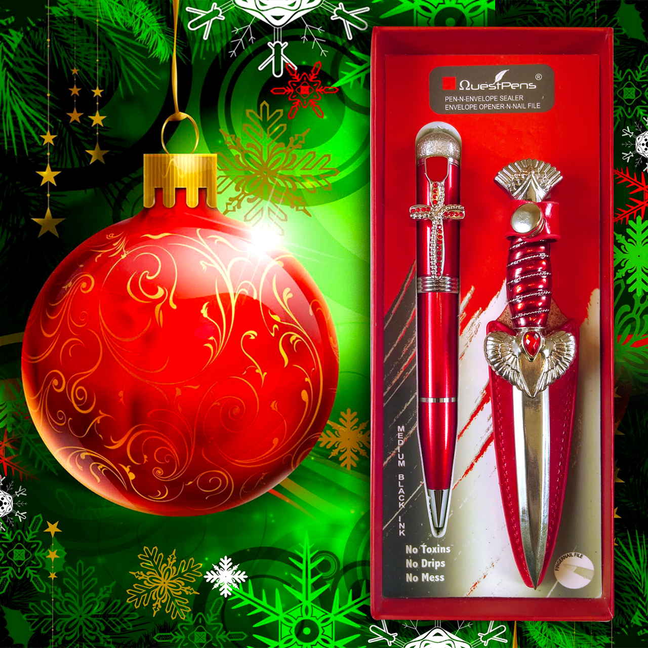 Red Pen and Twist Cross