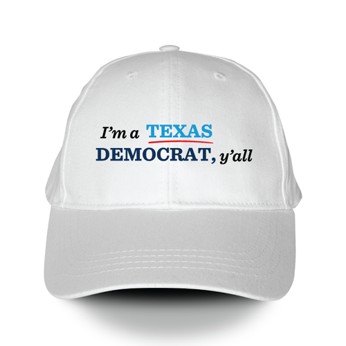 I'm A Texas Democrat, Y'all (White Baseball Cap)
