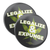 Legalize & Expunge (2.25" Pin-Back Button -- Pack of Two!)