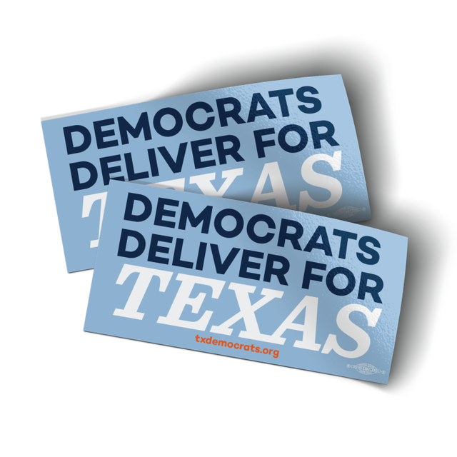 Democrats Deliver (4 x 2 Vinyl Sticker -- Pack of Two!) - Texas  Democratic Party Webstore