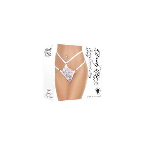 White Diamond Thong Panty - White White Diamond Thong Panty - White