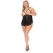 Barely Bare Cupless Baby Doll & Open Thong Plus Size