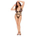 Strappy Polka Dot Bra & Panty Plus Size