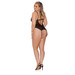 Crotchless Mesh Teddy Black Plus Size