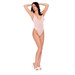 Crotchless Mesh Teddy Peach