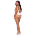 Crotchless Mesh Teddy Peach Plus Size