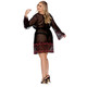 Lace Trim Sheer Robe Plus Size