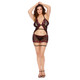 Mini-Skirt, Garters, Bra & G-String Set Plus Size from Barely Bare by Evolved Novelties