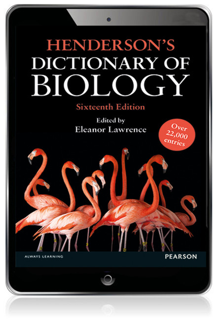 9781292086101::Henderson's Dictionary of Biology,16th edition