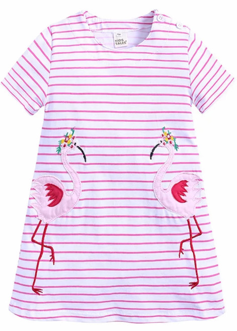 A-Line Dresses for Girls - Flamingo