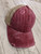 Maroon Criss Cross Ponytail Hats