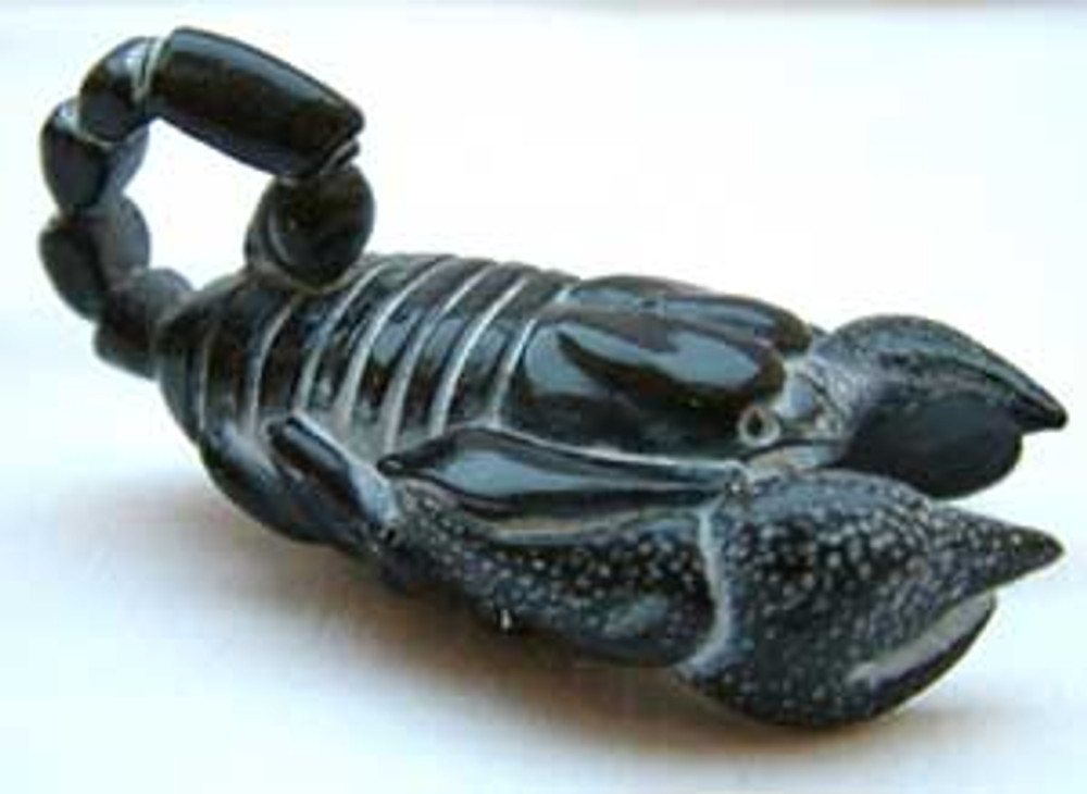 Scorpion Palm Charm, Ebony