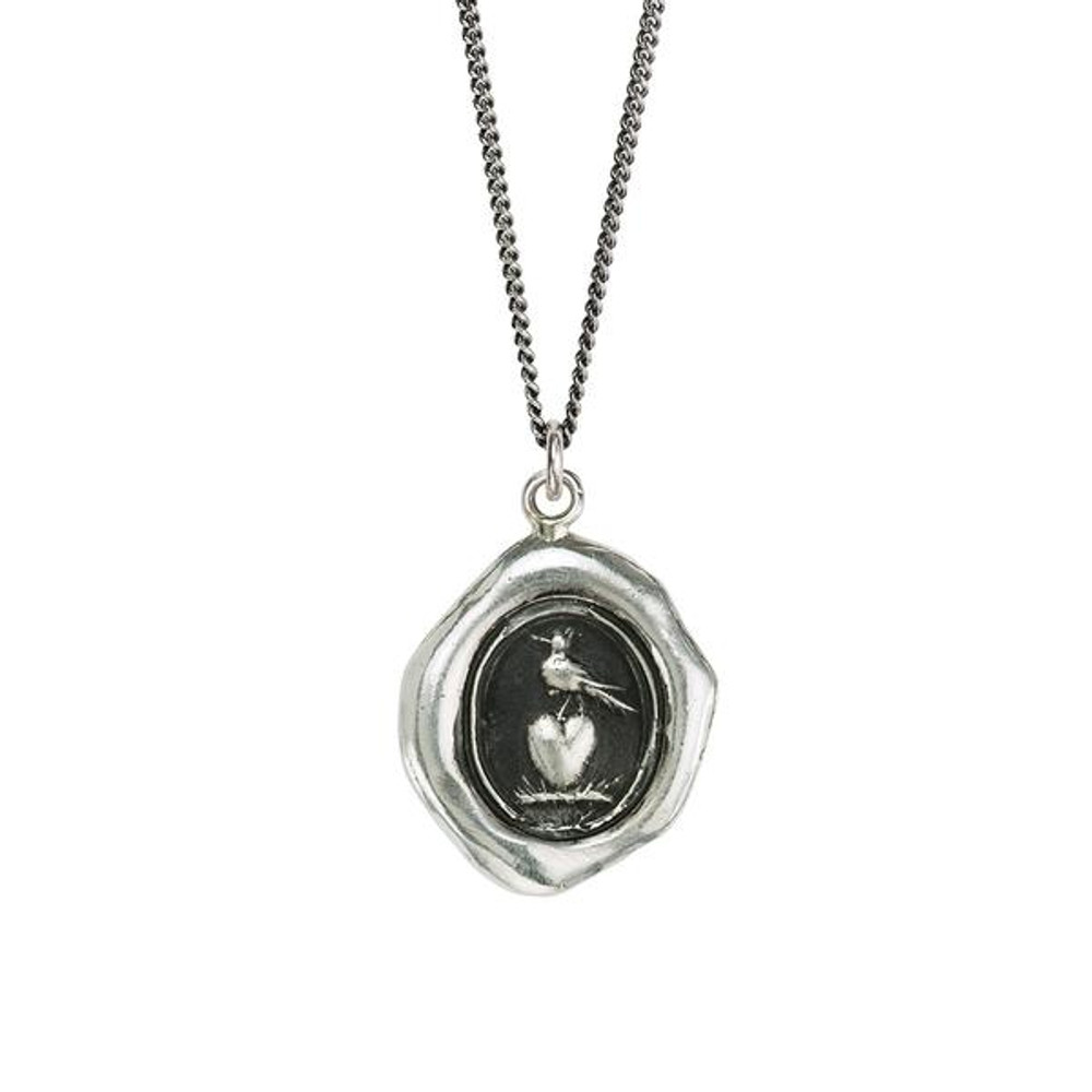 "Martlet & Heart" Sterling Silver 18" Necklace