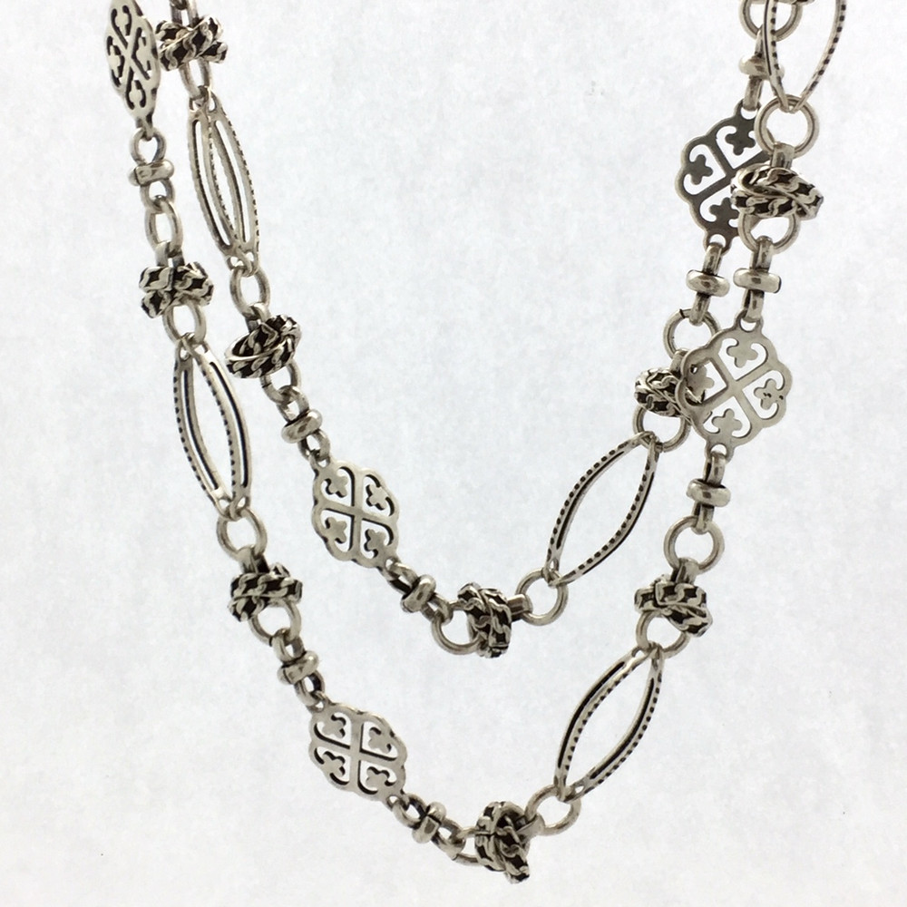 Silver Filigree Toggle Necklace