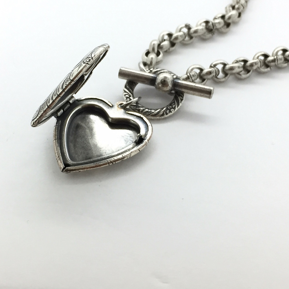 Silver Heart Toggle Necklace