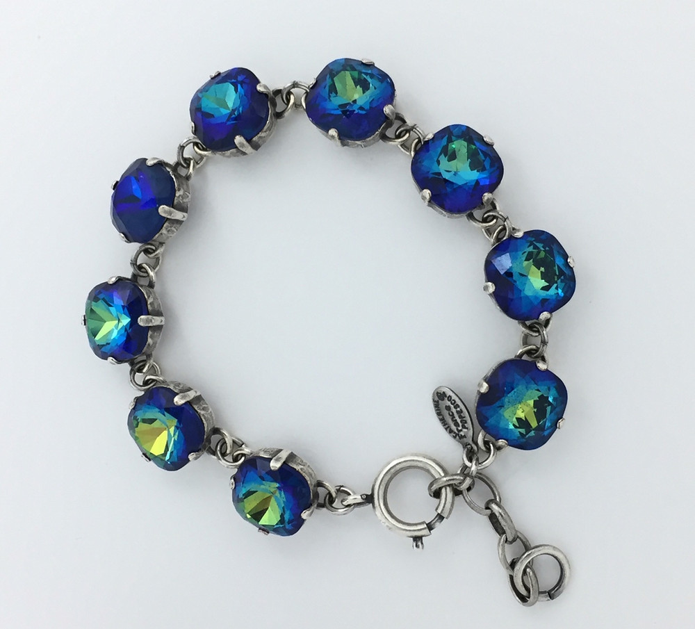 Silver Square Sky Crystal Bracelet