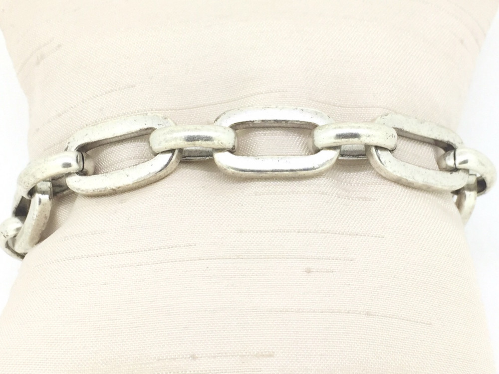 Silver Heavy Link Chain Bracelet