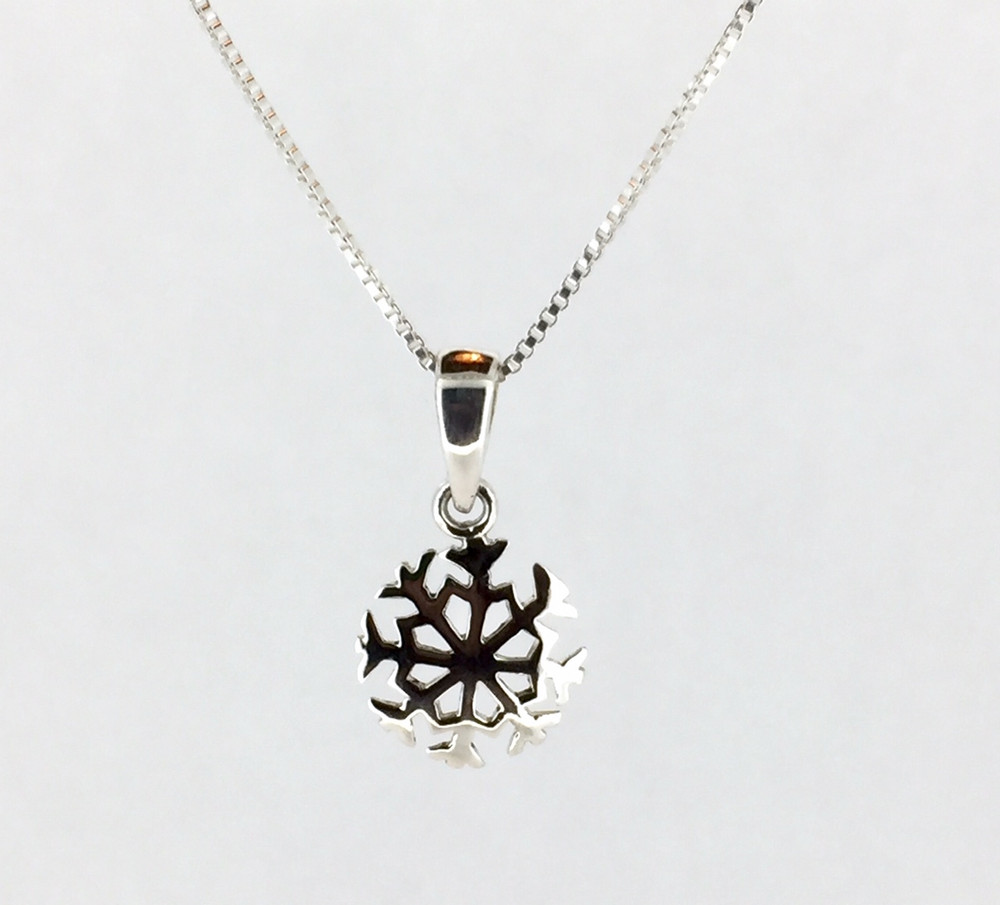 Snowflake Pendant w/ 16" Box Chain