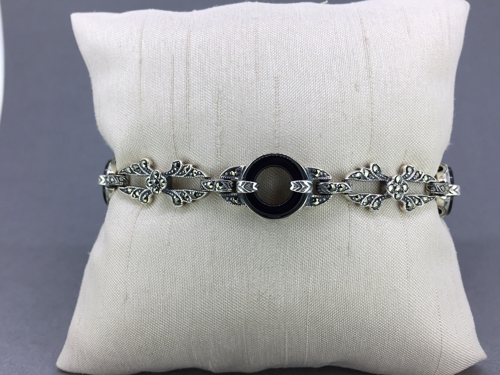 Onyx Marcasite Bracelet