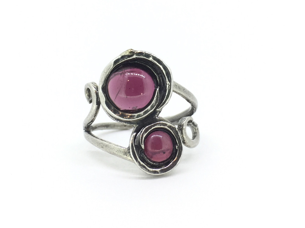 Double Stone Garnet Ring