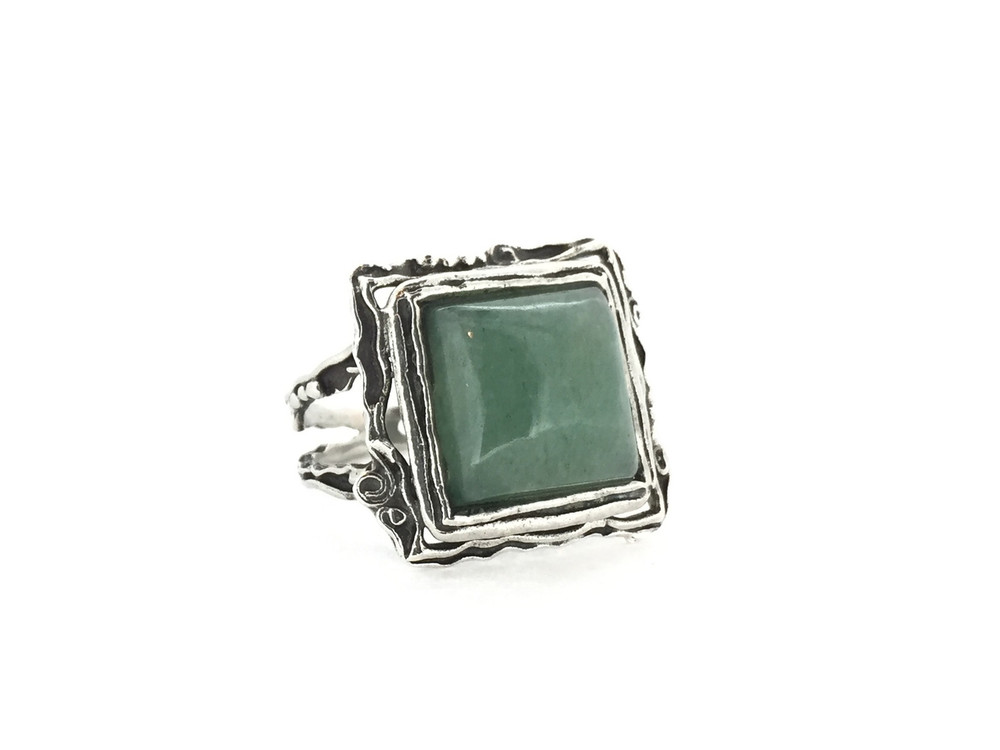 Aventurine Sterling Silver Ring