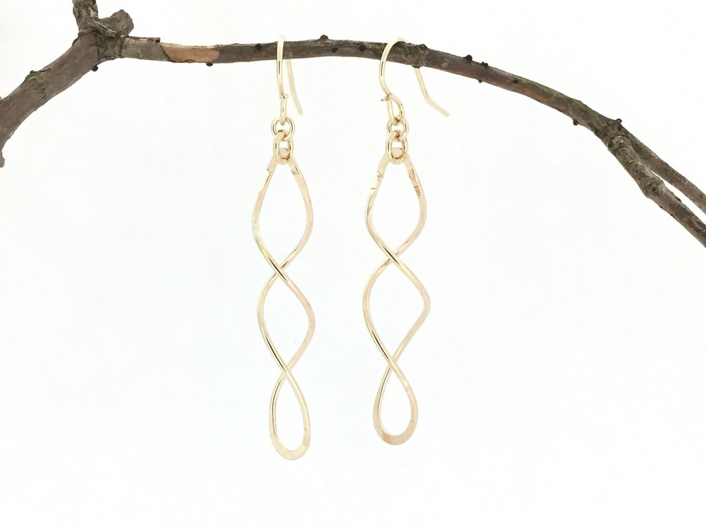 Gold Filled Twist Fish Hook Earrings