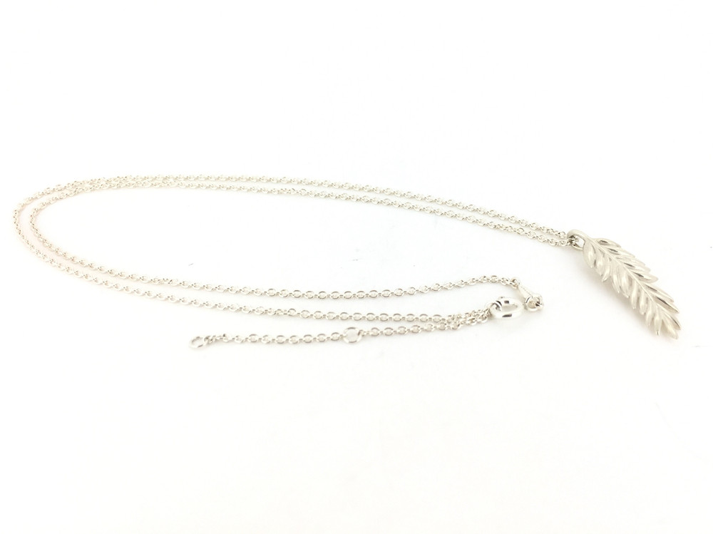 Sterling Silver Feather Pendant w/Chain