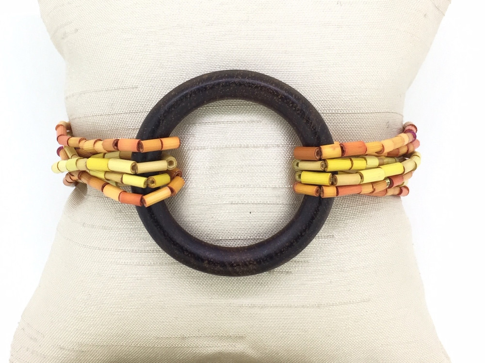 Dark Acacia Wood Bracelet Ring, Large