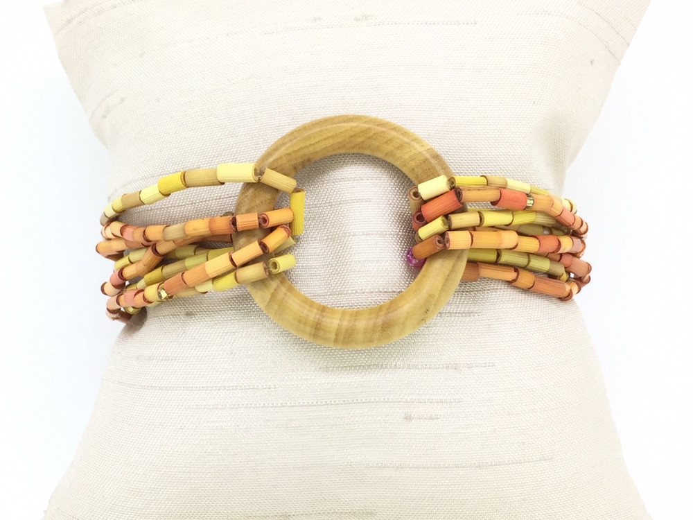 Light Acacia Wood Bracelet Ring, Small