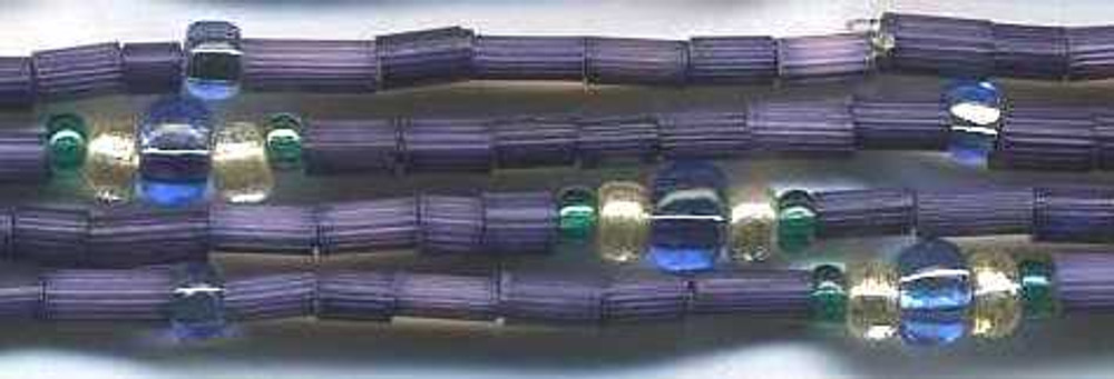 26" Handmade African Bead Jewelry Strand in Starling