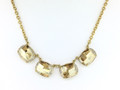 Gold Champagne Swarovski Crystal Necklace