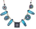 "La Dolce Vita" Oblong Necklace, Midnight Blue Swarovski Crystals