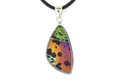 Madagascar Sunset Moth Wing Pendant (Medium)