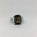 Marcasite w/Faceted Smokey Qtz Ring