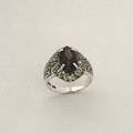 Marcasite w/ Marque Shaped Smokey Quartz Ring