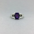 Marcasite w/ Emerald Cut Faceted Amy Ring