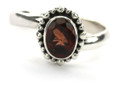 Padma Beaded Adjustable Garnet Ring