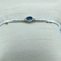 Sterling Silver Blue Topaz Cuff Bracelet