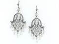 Silver Clear Crystal Chandelier Earrings