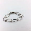 Hammered Open Link Toggle Bracelet