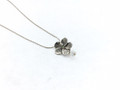 Flower w/ White Opal Bead Necklace