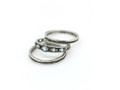 3 Sterling Silver Stackable Rings with Mother of Pearl