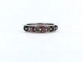 Sterling Silver Multi Garnet Band Ring