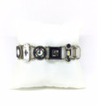 La Dolce Vita Crystal Bracelet, Black & White Swarovski Chrystals