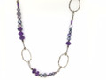 Sterling Silver Amethyst, Lilac & Peacock Keisha Pearl Necklace